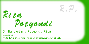 rita potyondi business card